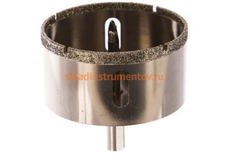 Коронка алмазная по керамограниту/керамике Профи (75х70 мм) ПРАКТИКА 917-729