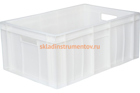 Мясной ящик п/э 600х400х250 сплошной белый, вес 2,2 кг Тара.ру 00387 Мясной ящик п/э 600х400х250 сплошной белый, вес 2,2 кг Тара.ру 00387