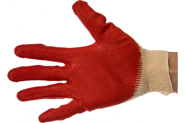 Перчатки хлопчатобумажные с покрытием из латекса (размер S-M) "Мастер" Зубр 11458-S