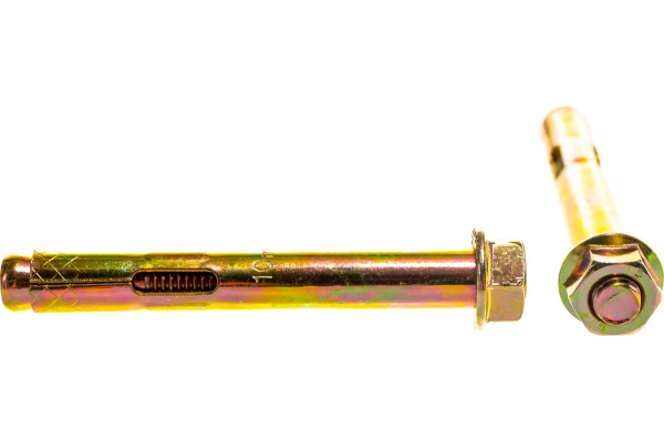 Анкерный болт с гайкой Зубр 10 x 77 мм, 40 шт, желтопассивированный, Профессионал 302342-10-077