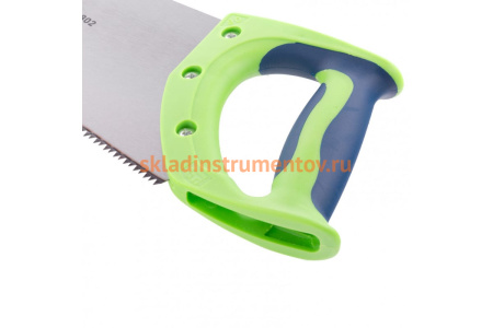 Ножовка по дереву СИБРТЕХ Зубец 400 мм, 7-8 TPI, зуб 2D, калёный зуб, 2-х компонентная рукоятка 23802