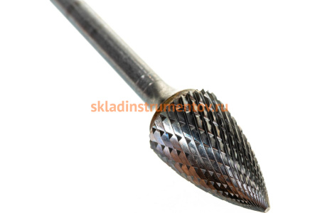 Бор-фреза форма G парабола с заостренной головой (16x25 мм; хвостовик 6 мм) D.BOR 9F-16160K02D