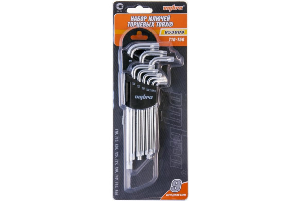Набор торцевых ключей TORX® Т10-Т50 9 шт Ombra 953009