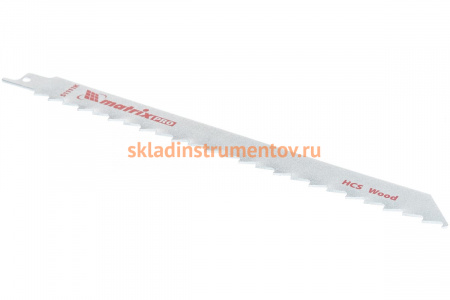 Полотно по дереву S1111K (2 шт; 227х200х18.6 мм; шаг 8.5 мм; HCS) для сабельной пилы MATRIX 782012