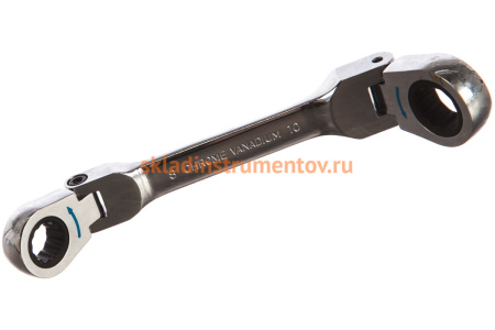 Накидной шарнирный ключ с трещоткой 8х10 мм JTC 5033