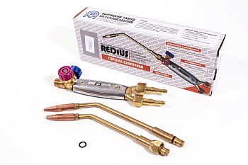 Ацетиленовая горелка с наконечниками № 4, 5 Г3-45 REDIUS 09106 Ацетиленовая горелка с наконечниками № 4, 5 Г3-45 REDIUS 09106