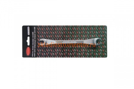 Разрезной ключ для тормозных трубок с изгибом 45 12x14мм ROCKFORCE RF-7511214B