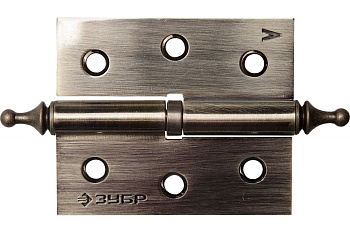 Дверная разъемная петля Зубр Эксперт 1 подшипник цвет старая латунь AB левая с крепежом 75x63x2.5 мм 2 шт. 37605-075-5L