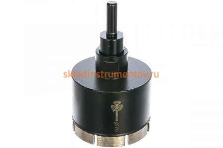 Коронка алмазная по керамограниту, серебряная пайка (70 мм) TRIO-DIAMOND GCB769