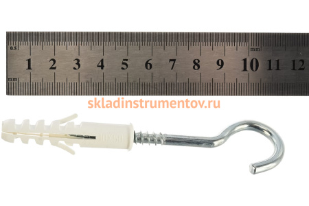 Распорный дюбель Зубр МАСТЕР тип ЕВРО с шурупом-полукольцом, 10х50 / 6х90 мм, 4 шт 30686-10-50