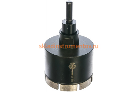 Коронка алмазная по керамограниту, серебряная пайка (70 мм) TRIO-DIAMOND GCB769