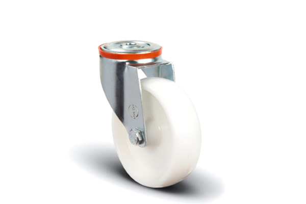 Колесо нейлоновое поворотное под болт М12 125 мм MFK-TORG EM04-ZKZ-125