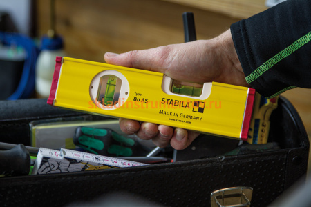 Уровень тип 80АS STABILA 20см 1верт., 1гориз.,точность 0,5мм/м 19565