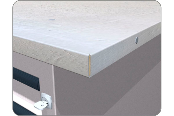 Столешница оцинкованная для двухтумбового верстака FERRUM 01.319G