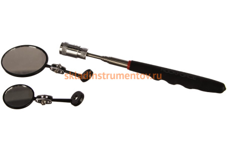 Набор зеркал смотровых с телескопическим держателем, магнитом и подсветкой ROCKFORCE RF-617AM