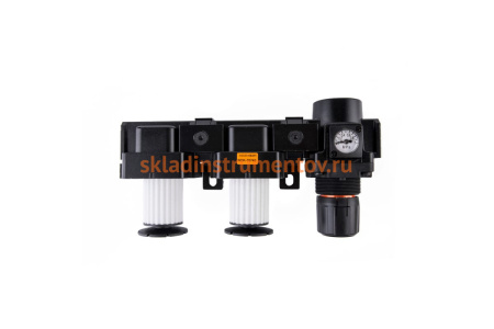 Блок подготовки воздуха: масловлагоотделитель, регулятор, манометр (3000 л/мин; 10 бар; 1/2") WIEDERKRAFT WDK-70740