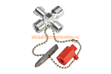 Ключ для электрошкафов с битой и переходником Knipex KN-001102
