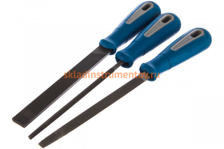 Набор напильников: плоский, трехгранный, круглый №2 150мм ЭКСПЕРТ Зубр 16550-15-H3