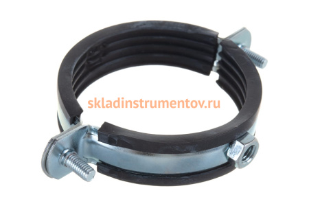 Трубный хомут с гайкой ЗУБР 2 1/2", 6шт, оцинкованный 37850-75-80