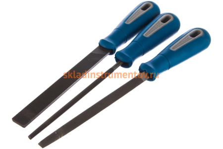 Набор напильников: плоский, трехгранный, круглый №2 150мм ЭКСПЕРТ Зубр 16550-15-H3