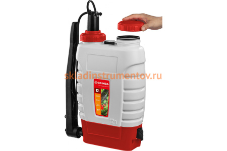 Ранцевый опрыскиватель GRINDA KS-12, 12 л, телескопический алюминиевый удлинитель 425217