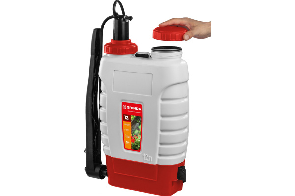 Ранцевый опрыскиватель GRINDA KS-12, 12 л, телескопический алюминиевый удлинитель 425217