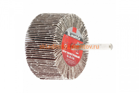 Круг лепестковый (60x30x6 мм; Р 100) для дрели MATRIX 74125