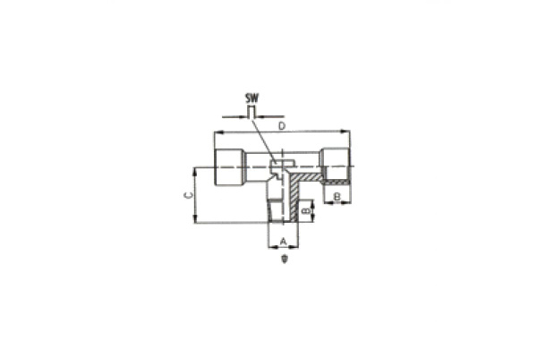 Переходник тройник Т-образный 1252/3 255/3 T-FMF 3/8" GAV 23968