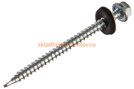 Саморезы для крепления кровельных материалов к деревянной обрешетке Зубр оцинкованные, 4,8x70 мм, 160 шт 4-300315-48-070