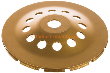 Чаша алмазная двухрядная сегментированная (180х22.2 мм) Vertextools 0505-04-180-16