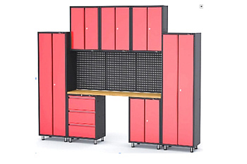 Комплект металлической гаражной мебели 11 предметов ROCKFORCE RF-01463