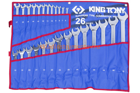 Чехол для набора 1226MRN KING TONY из теторона, 831226KTAB