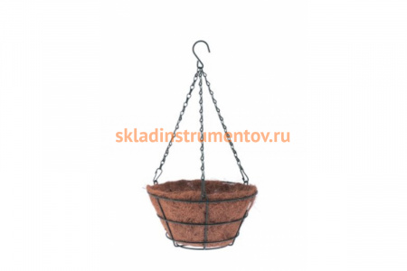Подвесное кашпо с вкладышем из коковиты, конус d30см PALISAD 69021