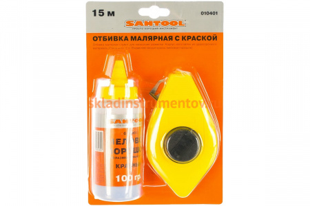 Малярная отбивка SANTOOL 15м с краской 010401