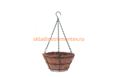 Подвесное кашпо с вкладышем из коковиты, конус d30см PALISAD 69021