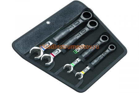 Набор комбинированных трещоточных ключей 10 - 19 мм Wera WE-073290