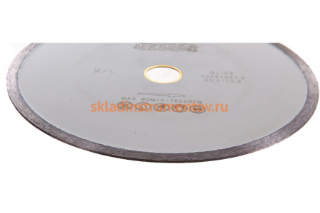 Диск алмазный сплошная кромка M/L по мрамору 200D-1.6T-7.5W-25.4/22.2 MESSER 01-25-200
