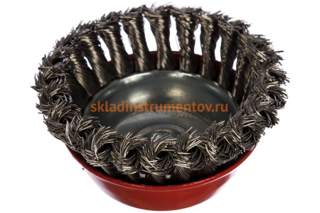 Щетка чашечная со жгутовой нержавеющей проволокой Эксперт 519 (100 мм; М14*2 мм) Профоснастка 20802007