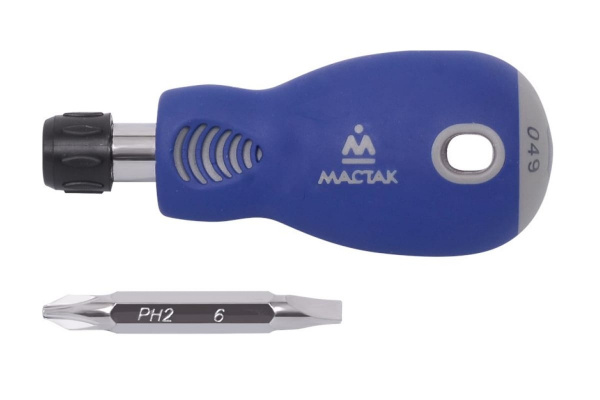Отвёртка со сменными вставками (2 в 1) МАСТАК 049-2B