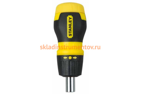 Реверсивная отвертка Stubby Multibit Stanley 0-66-358