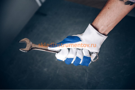 Кожаные перчатки Jeta Safety Locksmith синий/белый JLE321-10/XL