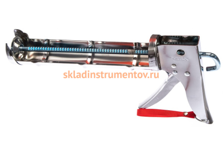 Пистолет для герметика VIRA полукорпусный усиленный с зубчатым штоком 225 мм 705060