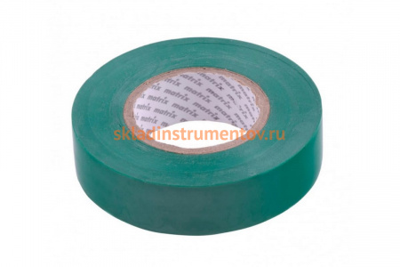 Изолента MATRIX ПВХ, 19 мм х 20 м, зеленая, 150 мкм 88781