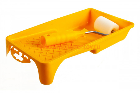 Набор малярный, 2 предмета: мини-валик Мольтопрен 65 мм, кювета 150x290 мм РемоКолор 04-8-101