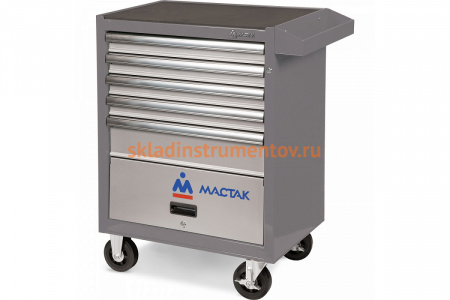 Инструментальная тележка МАСТАК ОПТИМА 5 полок и отсек, серая 522-05581MG