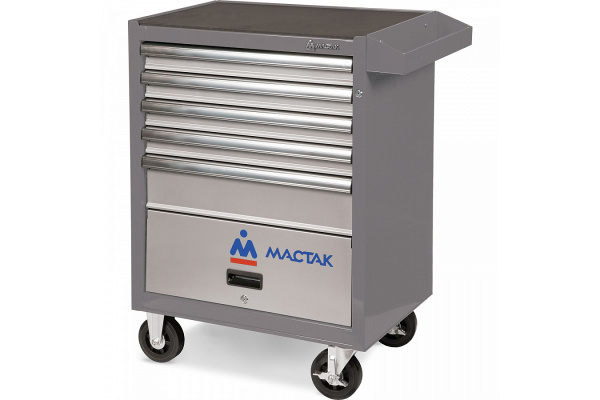 Инструментальная тележка МАСТАК ОПТИМА 5 полок и отсек, серая 522-05581MG