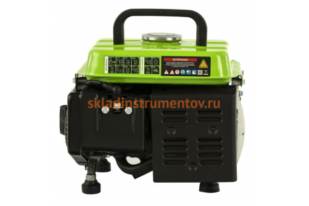 Бензиновый генератор СИБРТЕХ БС-950 0,8 кВт 230 В, 2-х такт, 4 л, ручной стартер 94665