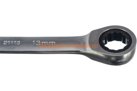 Комбинированный трещоточный ключ 13мм на держателе ЭВРИКА ER-21113H