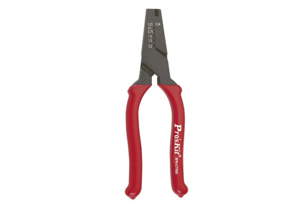 Клещи для обжима неизолированных клемм в комплекте с клеммами ProsKit 8PK-CT005 150 шт. С00036253