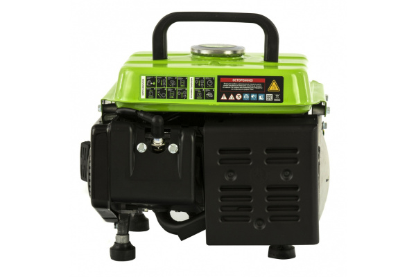 Бензиновый генератор СИБРТЕХ БС-950 0,8 кВт 230 В, 2-х такт, 4 л, ручной стартер 94665